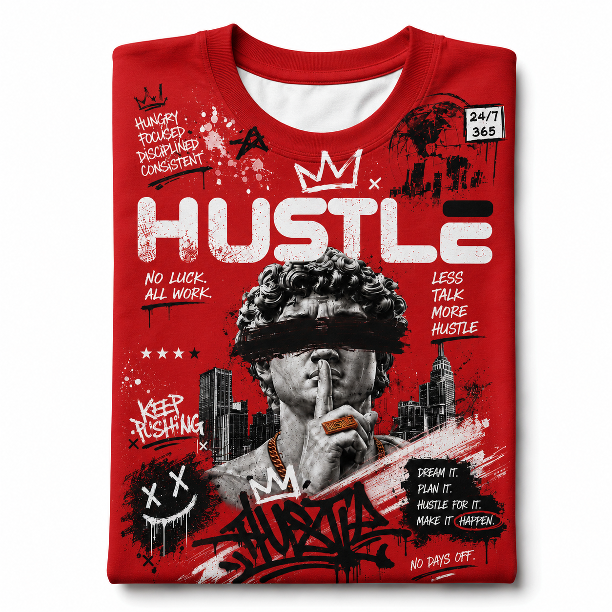 Parkhill Hustle Mindset Overall T-Shirt – No Luck, All Work
