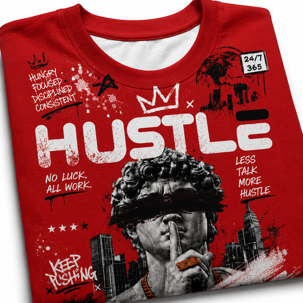 Parkhill Hustle Mindset Overall T-Shirt – No Luck, All Work