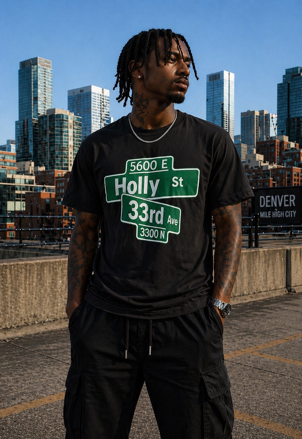 ParkHill street sign t-shirt Holly St 33rd